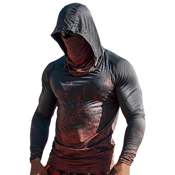 Men's Hoodies Casual Pullover Hooded Sweatshirt Print Long Sleeved Athletic Hoodie Fall Outfits 2026