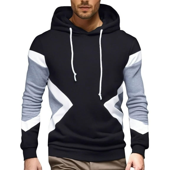 Men's Hoodies Classic Warm Pullover With Hood Autumn Winter Casual Hooded Jacket Sweatshirt Drawstring Hoodie ,Size M-3XL