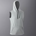 thumbnail image 1 of Men's Hoodies Pullover 3X Casual Fashion Sleeveless Hooded Blouse Solid Pullover V-Neck Sports Tank, 1 of 4