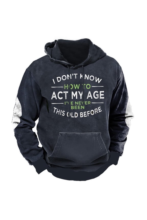 Men's Hoodies Pullover Autumn Winter 3D Digital Print Street Sports Fashion Trend Fall Clothes Tops Hooded Sweatshirts Blue 4XL