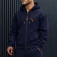 thumbnail image 1 of Men's Hoodies Pullover Big and Tall Button Open Long Sleeve Pullover Hooded Hoodie, 1 of 6
