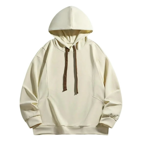 Men's Hoodies Pullover Casual Cotton Loose Fit Casual Long Sleeve Hooded Sweatshirts with Pockets and Drawstring