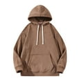 thumbnail image 1 of Men's Hoodies Pullover Casual Cotton Loose Fit Casual Long Sleeve Hooded Sweatshirts with Pockets and Drawstring, 1 of 2