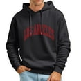 thumbnail image 1 of Men's Hoodies Pullover Fashion Leisure Sports Letter Fall Clothes Tops Hooded Sweatshirts Black L, 1 of 4