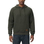 Mens Hoodies Pullover Geometric Texture Hoodie Long Sleeve Casual Drawstring Sweatshirts with Pocket Army green S