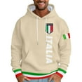 thumbnail image 1 of Men's Hoodies Pullover Hoodies Sweatshirts Italian Print Letter Graphic Hoodie Pullover Sweatshirt Casual, 1 of 4