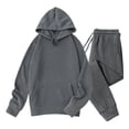 thumbnail image 1 of Men's Hoodies Set Midweight Fleece Pullover Hooed Sweatshirt Tracksuits Sweatsuits 2 Piece Jogging Suit Sweatpant, 1 of 5