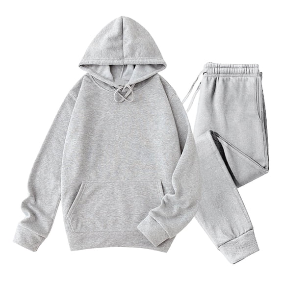 Men's Hoodies Set Midweight Fleece Pullover Hooed Sweatshirt Tracksuits Sweatsuits 2 Piece Jogging Suit Sweatpant