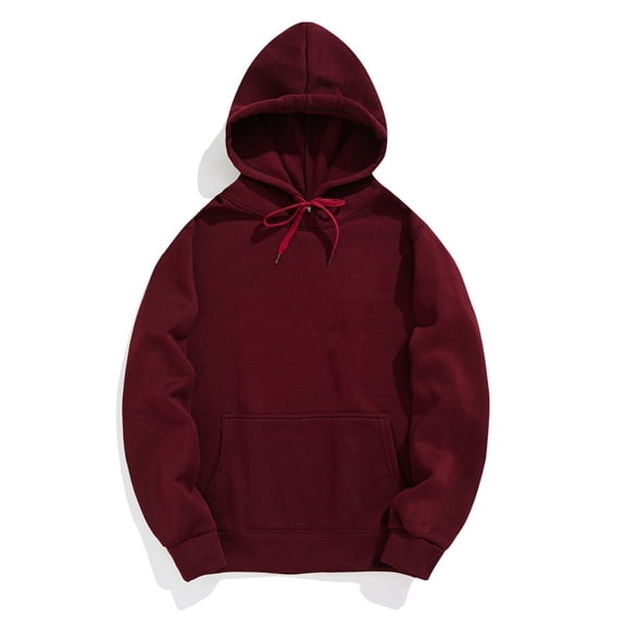 Men's Hoodies & Sweatshirts Color Hooded Long Sleeve Sweater with Pocket for Autumn and Winter