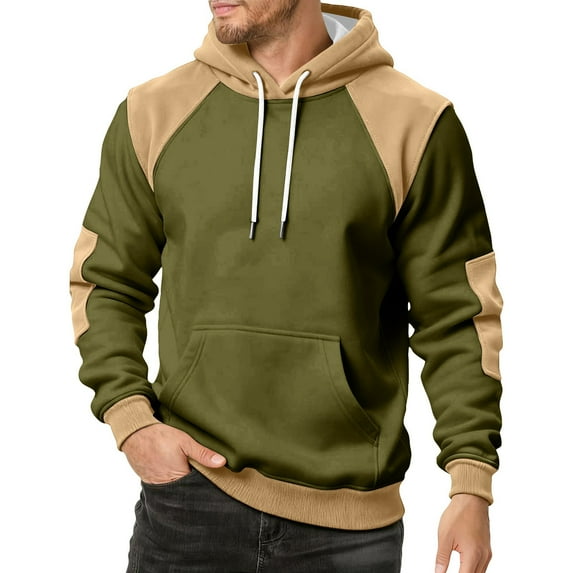 Men's Hoodies Sweatshirts Pullover Casual Gym Athletic Loose Hooded Sweatshirts Green 3XL