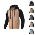 thumbnail image 1 of Men's Hoodies & Sweatshirts Winter Warm Pullover Casual Streetwear Fashion Comfortable Soft Lined Hoodie For Fall And Winter Men Cotton Fleece Hooded Sweatshirt, 1 of 9
