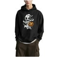 thumbnail image 1 of Men's Hoodies Trendy Funny Ghost Casual Hooded Drawstring Pullover Sweatshirts 100% Cotton Hoodie with Pocket L, 1 of 7