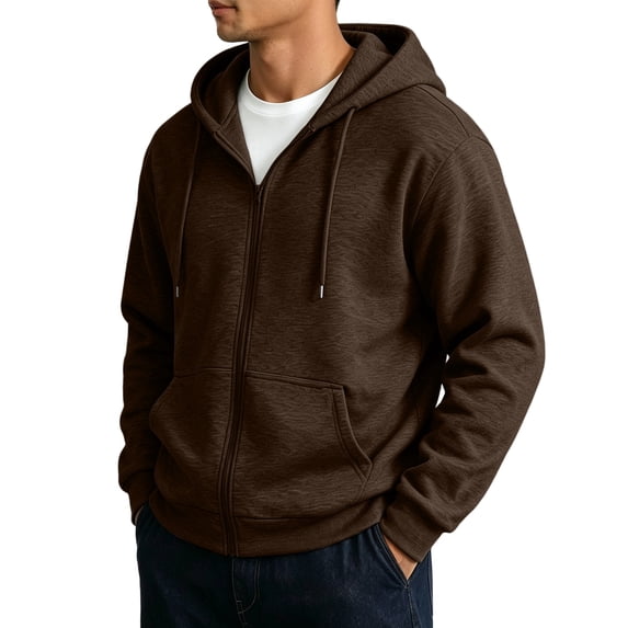 Men's Hoodies Zip Up Hooded Sweatshirts with Pockets | Sweatshirts;Fall Clothes Outfits;Full Zip Up Hoodie;Long Sleeve Winter Jackets;Relaxed Fit Coat, M