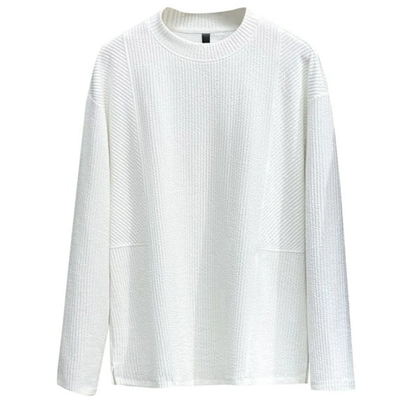 Men's Hoodless Crew Neck Sweatshirt Casual Pullover Comfortable Everyday Wear Versatile Outfits Layering Piece Sweat Shirts Athletic Top Lightweight Basic Pullover Shirts