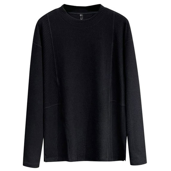 Men's Hoodless Crew Neck Sweatshirt Casual Pullover Comfortable Everyday Wear Versatile Outfits Layering Piece Sweat Shirts Athletic Top Lightweight Basic Pullover Shirts