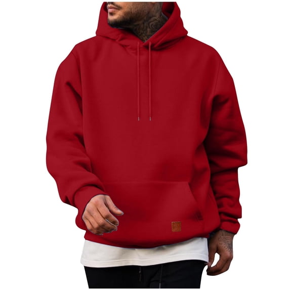 Men's Hooides Drawstring Oversized Hoodie Vintage Drop Shoulder Sweatshirt with Pockets Hiphop Streetwear