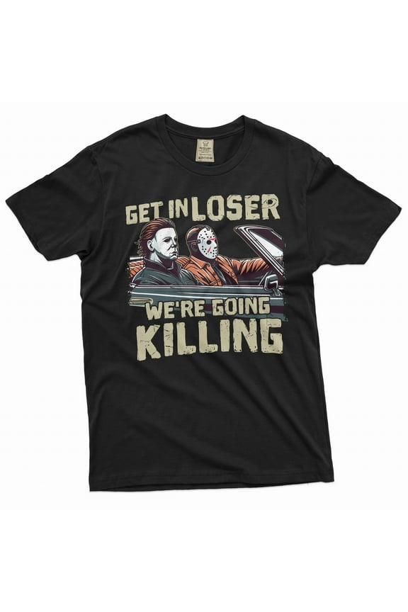Men's Horror Movie Shirt Serial Killers T-Shirt Halloween Movie Characters Shirt Halloween Costume (X-Large Black)