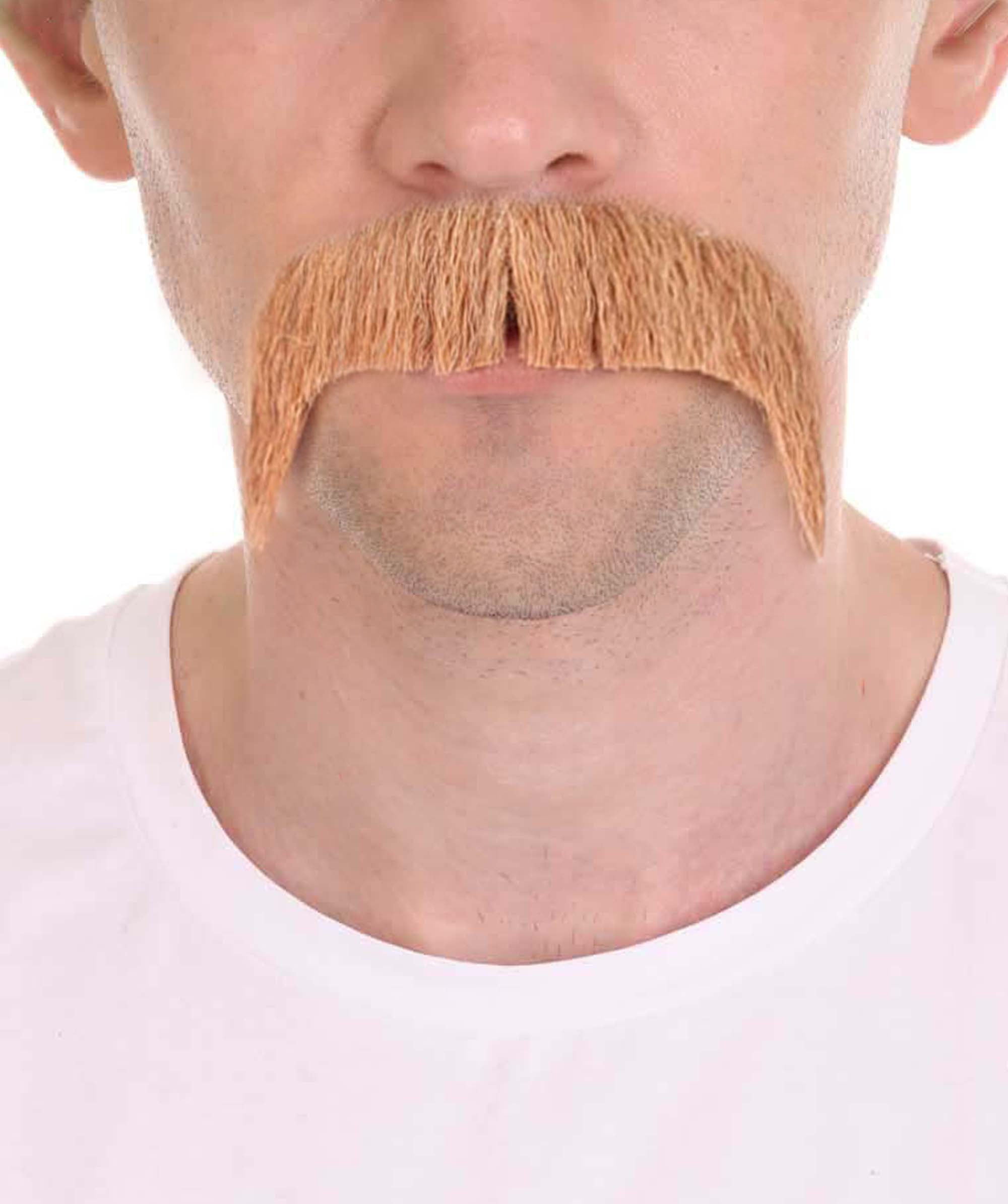 Men s Horseshoe Human Hair Mustache Styles Facial Hair Multiple Colors Option HPO Walmart