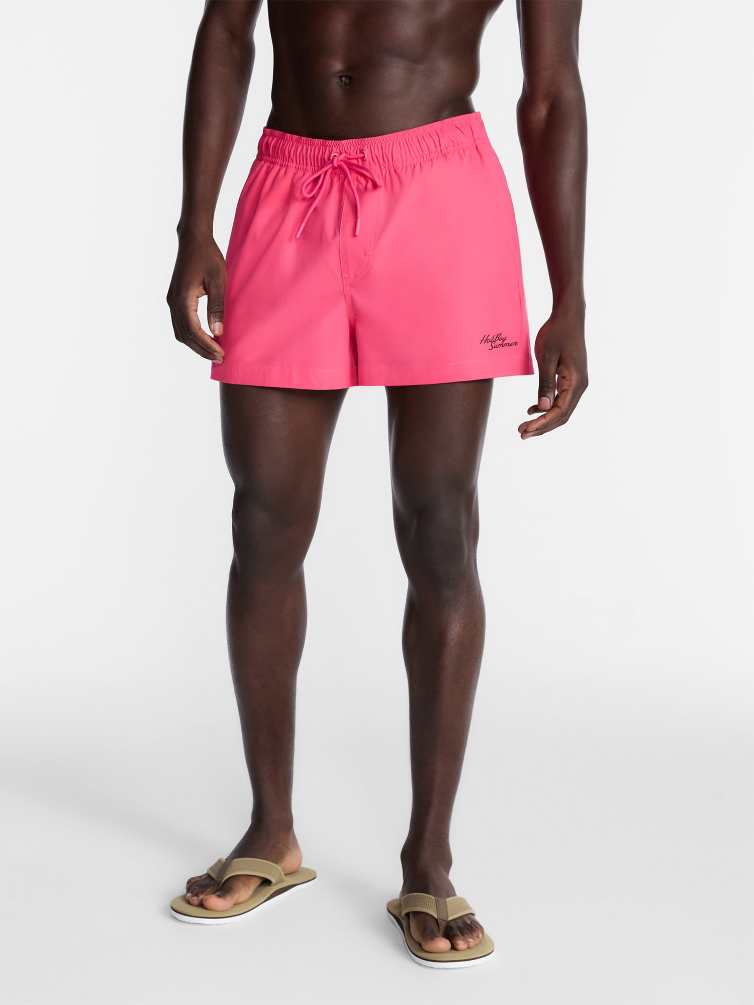 Hot Boy Summer by Megan Thee Stallion Men’s 3'' inseam Mesh Swim Shorts, Sizes S-3XL