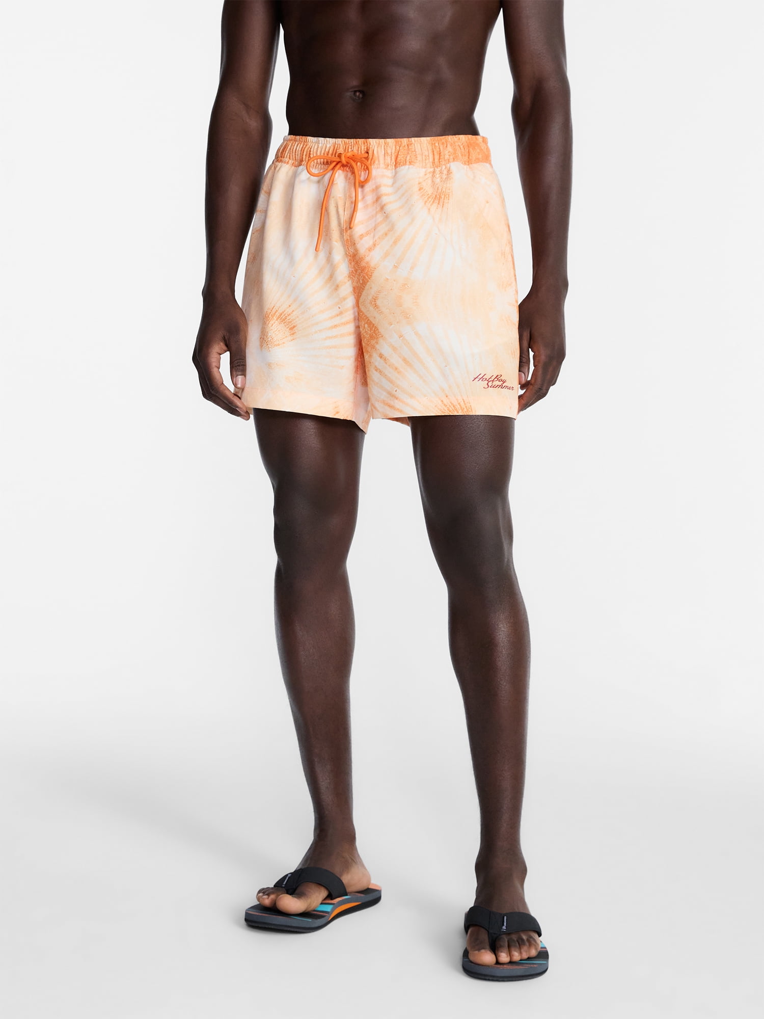 Hot Boy Summer by Megan Thee Stallion Men’s 5'' inseam Mesh Swim Shorts, Sizes S-3XL