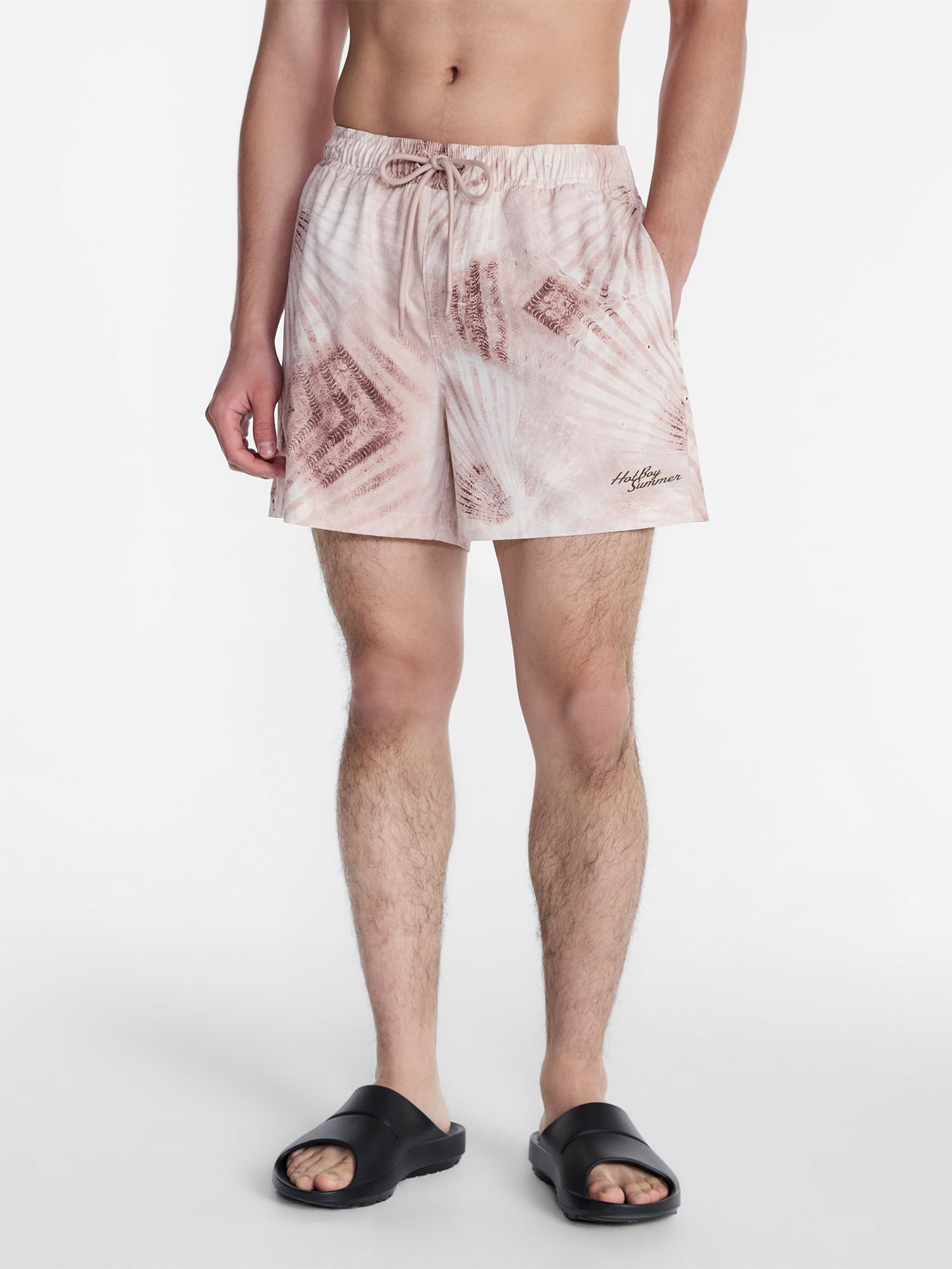 Hot Boy Summer by Megan Thee Stallion Men’s 5'' inseam Mesh Swim Shorts, Sizes S-3XL