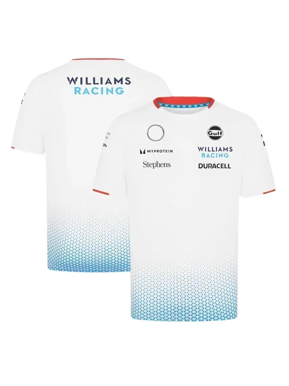 Men's Hot-selling F1 Racing T-shirt Wear Williams 3D Printed Tshirt Street Sports Tees Summer New Oversized Casual O Neck Tops