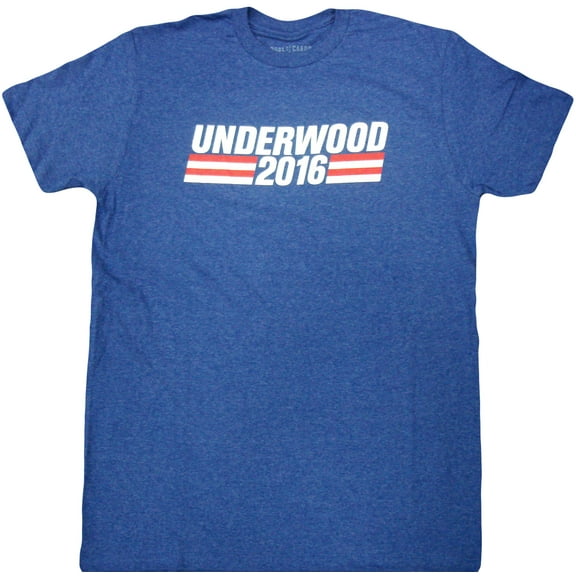 Men's House of Cards Underwood 2016 Short Sleeve T-Shirt, Blue, Small