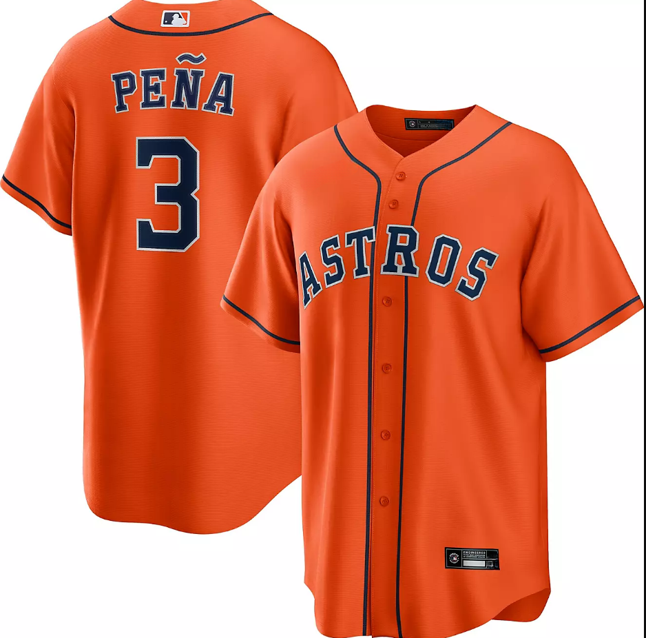 Men's Houston_Astros 3 Jeremy Peña Limited Embroidery Fans Gameday
