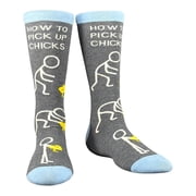 Mens How to Pick Up Chicks Socks Funny Easter Gift Footwear