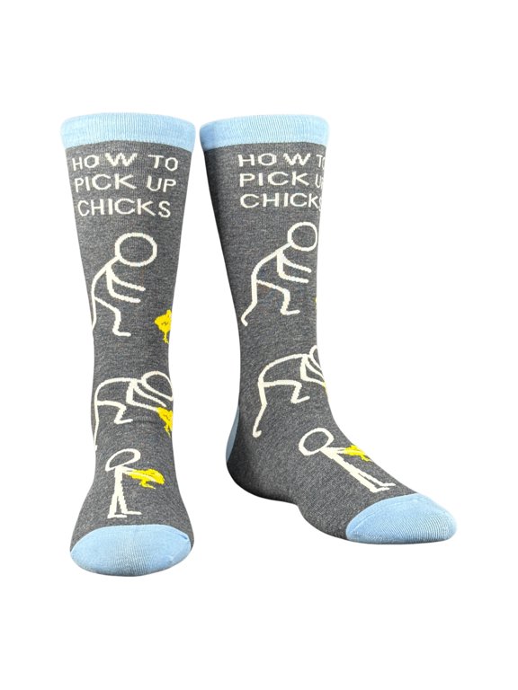 Men's How to Pick Up Chicks Socks Funny Easter Gift Footwear