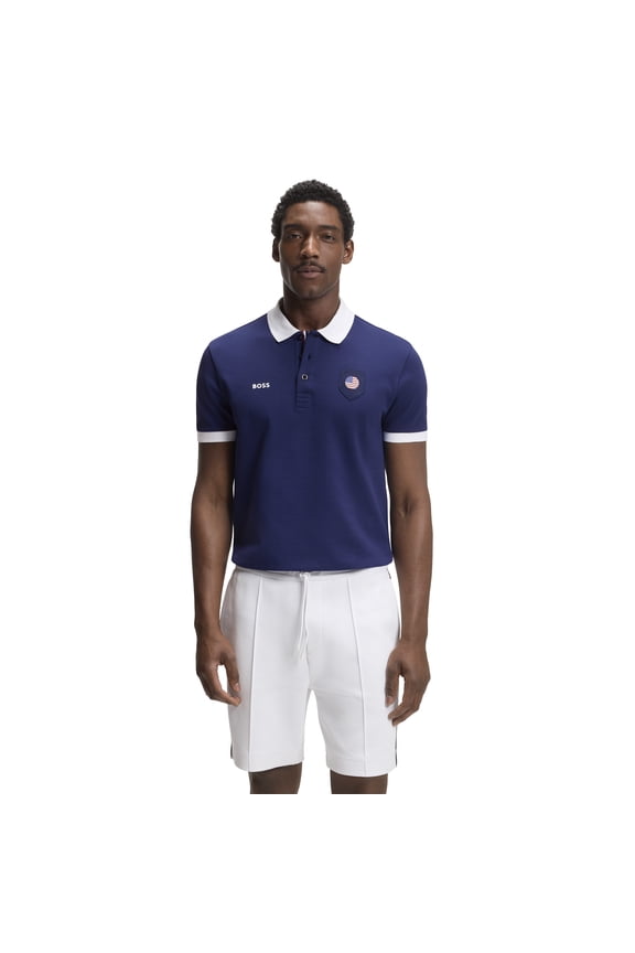 Men's Hugo Boss  Blue USA Lux Paddy Polo
