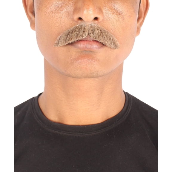Men's Human Hair Mustache | Facial Hair Multiple Colors Option | HPO