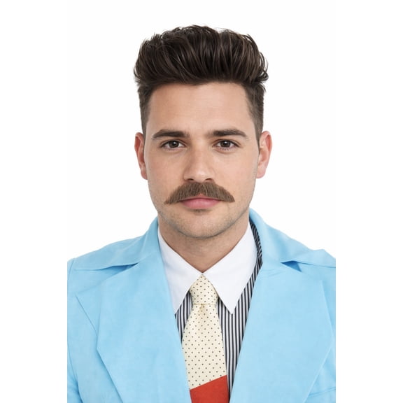 Men's Human Hair Mustache | Facial Hair Multiple Colors Option | HPO