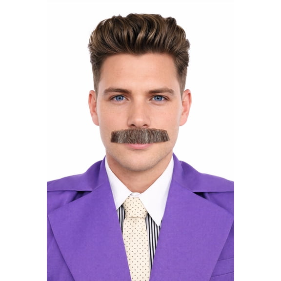 Men's Human Hair Mustache | Facial Hair Multiple Colors Option | HPO