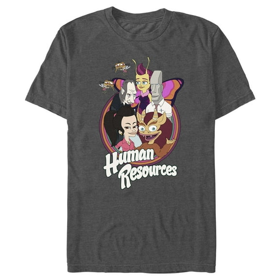 Men's Human Resources Favorite Monsters & Becca Character Collage Graphic Tee Charcoal Heather X Large