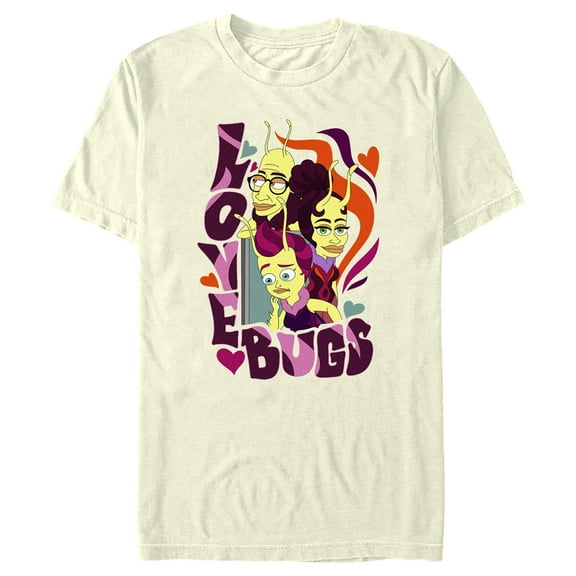 Men's Human Resources Lovebugs Heart Team  Graphic Tee Beige X Large