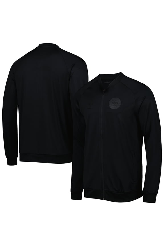 Men's Hummel Black Denmark National Team Line Up Raglan Full-Zip Jacket