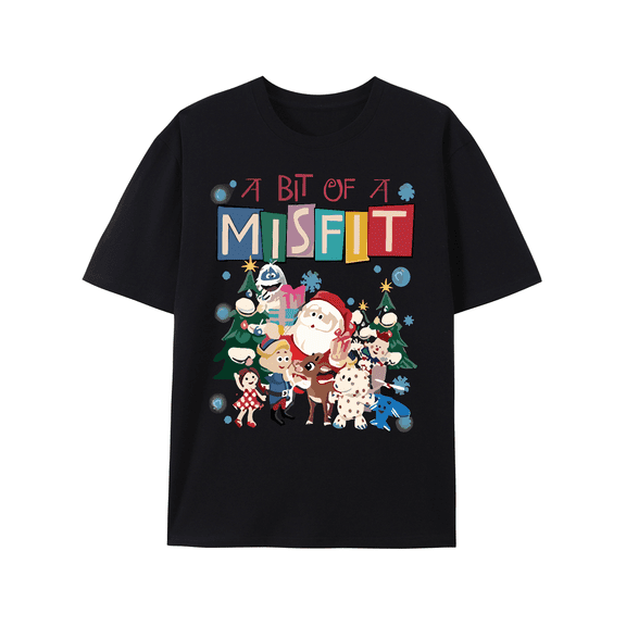 [Men's Humorous Christmas Rudolph Tee] Funny Rudolph Red Nosed Reindeer Graphic Tee - Short Sleeve, Black, Men's, Humorous Christmas Shirt - 337688 Collection