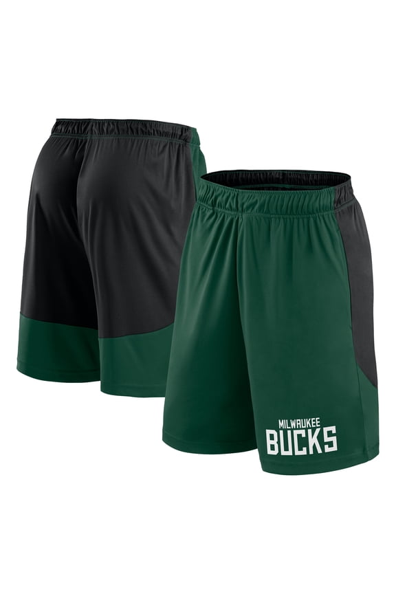 Men's Logo Athletic Hunter Green Milwaukee Bucks Launch Performance Shorts