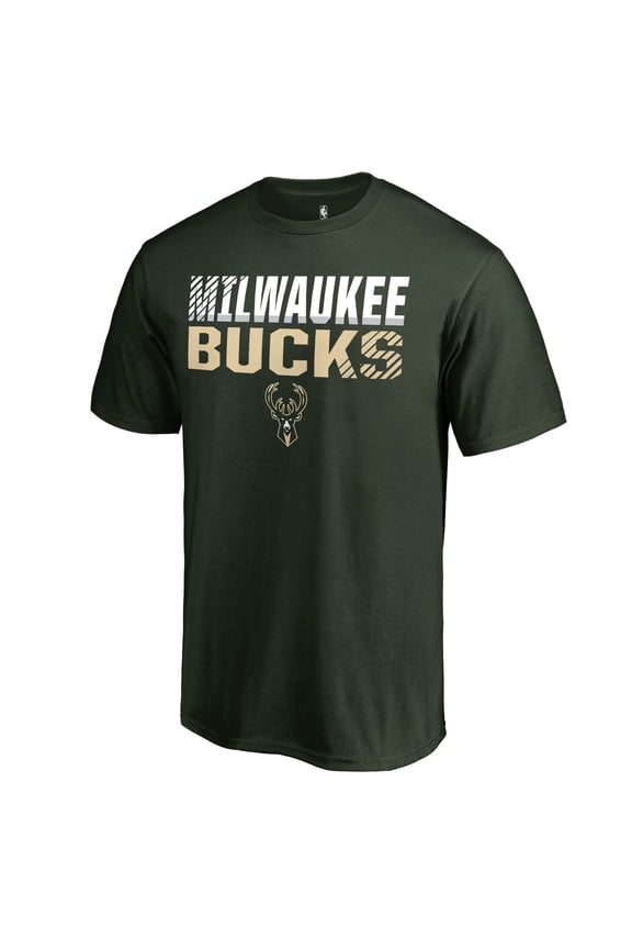 Men's Hunter Green Milwaukee Bucks Fade Out T-Shirt