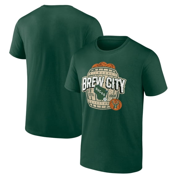 Men's Hunter Green Milwaukee Bucks Hometown Collection Brew City T-Shirt