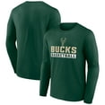thumbnail image 1 of Men's Hunter Green Milwaukee Bucks Let's Go Long Sleeve T-Shirt, 1 of 3
