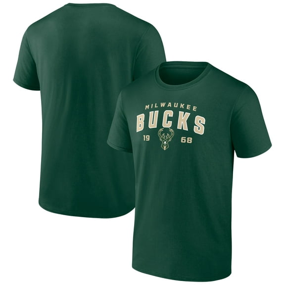 Men's Hunter Green Milwaukee Bucks Rebel Logo T-Shirt