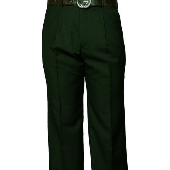 Men's Hunter Green Wool Pleated Dress Pants 44