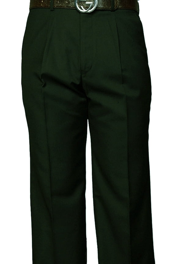 Men's  Hunter Green Wool Pleated Dress Pants 44