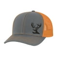 thumbnail image 1 of Men's Hunting Season Mesh Back Trucker Hat, Deer Antlers, Charcoal/Orange, 1 of 4