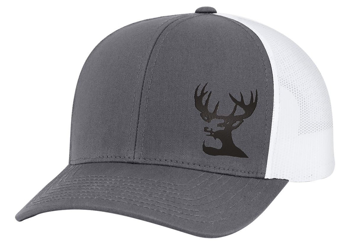 Men's Hunting Season Mesh Back Trucker Hat, Deer Antlers, Stone/Camo Mesh 