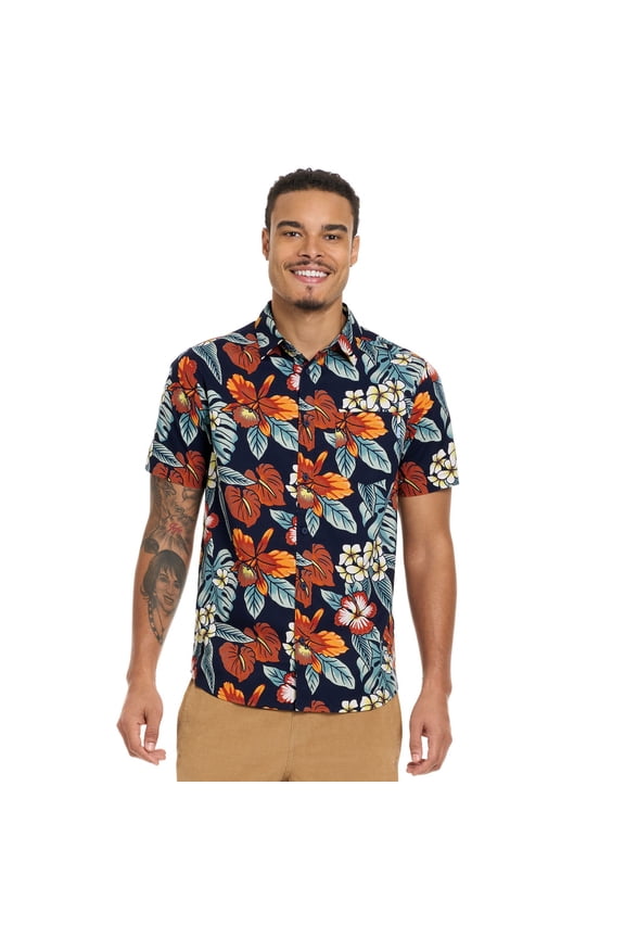 Men's Hurley Banks Woven Shirt Color: Obsidian Size: S