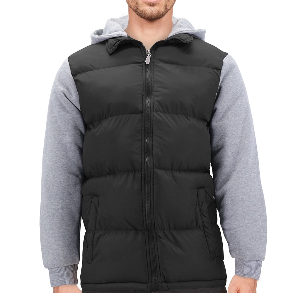 Men's Hybrid Puffer Lightweight Utility Insulated Hooded