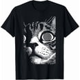 thumbnail image 1 of Men's Hypnotic Spiral Eye Cat Face Graphic T-Shirt, 1 of 6